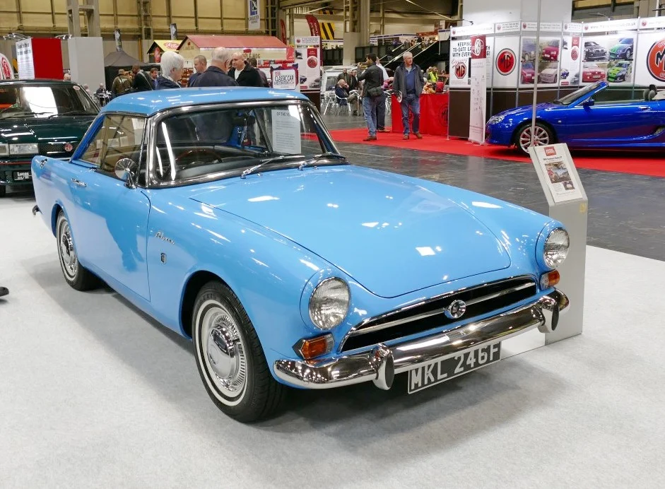 Blue sports car front