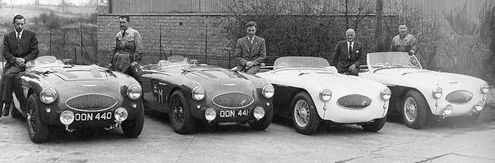 Austin Healey 100s at Warwick