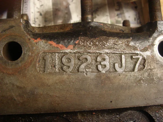 1923J7 casting number on 'Police' cyl. head.