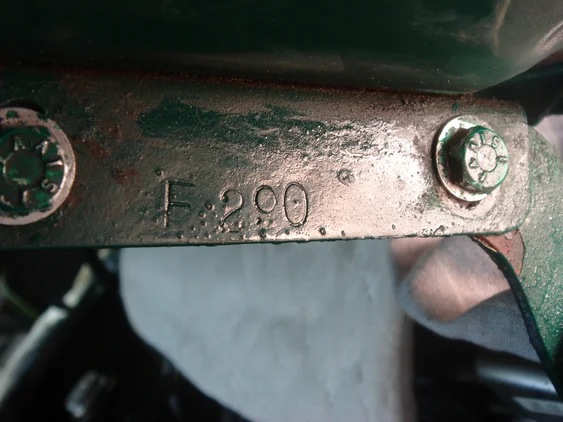 F290 marking on bonnet bracket