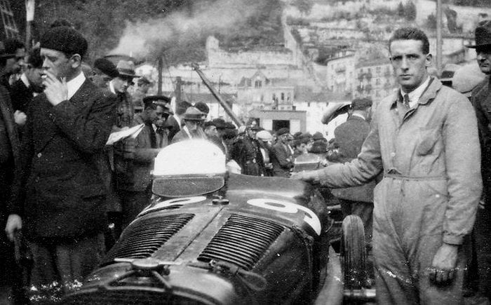 Guinness and Barrett with their Sunbeam GP car