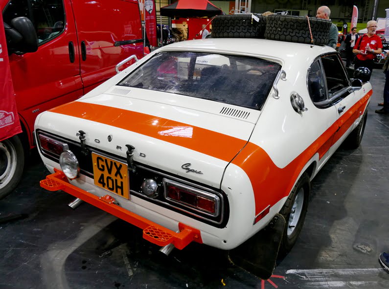Ford Capri MkI 2.8 1970 London to Mexico Rally. Rear