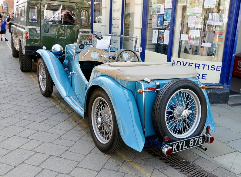 1950 MG TC. Rear.