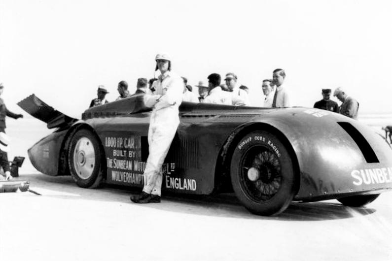 1927 Henry Segrave with Sunbeam Mystery (image National Motor Museum)