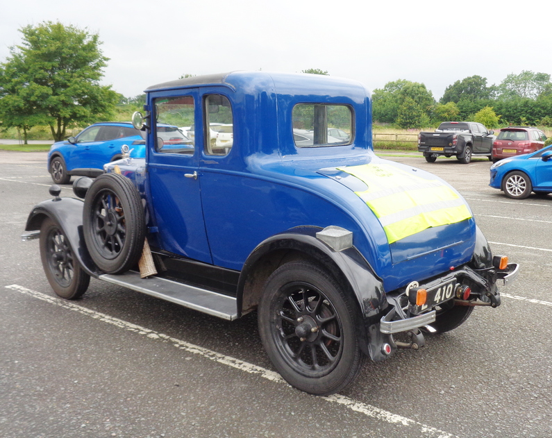 c. 1929 Morris Cowley "Flat Nose" Doctor's Coupe.. Rear.