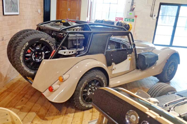 Morgan CXT inspired by the Dakar Rally. Rear.