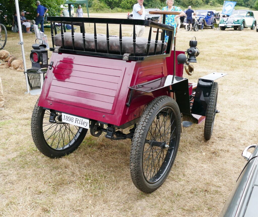 Replica of !898 Riley Car. Rear.