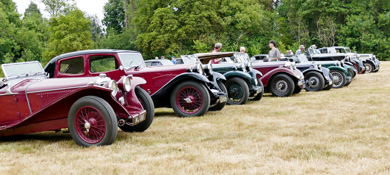 An array of Pre War Riley cars at the Riley Owners Club centenary Woodland Grange Leamington June 2025