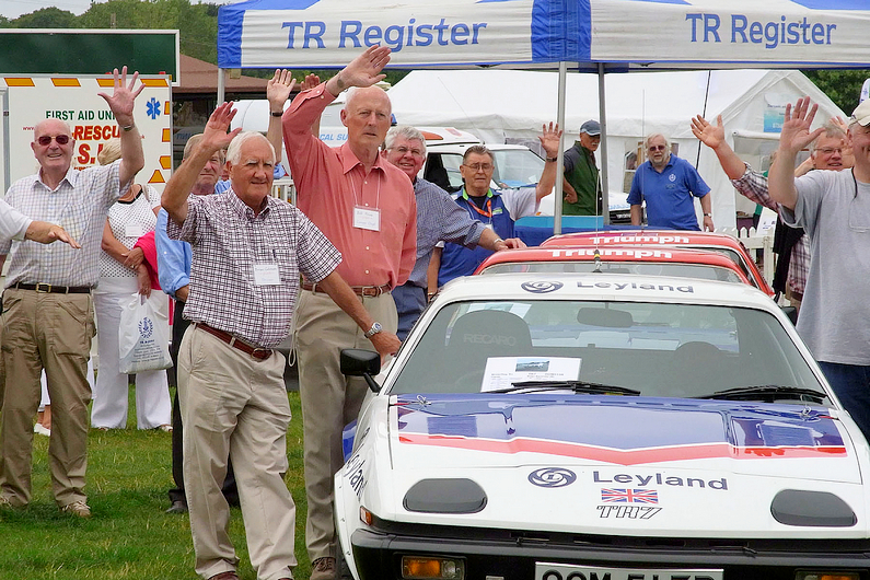 Bill Price and Brian Culcheth at the TR Register Meet held at the Three Counties Ground Malvern