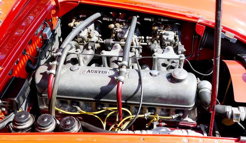 1964 Liege-Rome-Liege Rally winning Austin Healey 3000 BMO 93B. Engine.