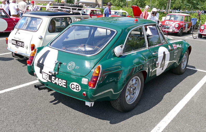 1967 MG GT Works competition car. Rear.