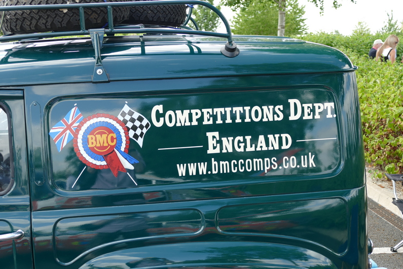 BMC Competitions Department Austin A35 Van, Side panel.