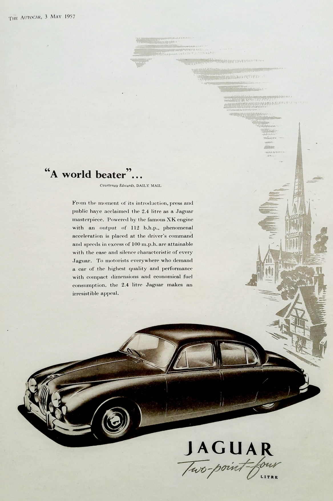 1957 Jaguar 2.4 Ltr. advertisement.
