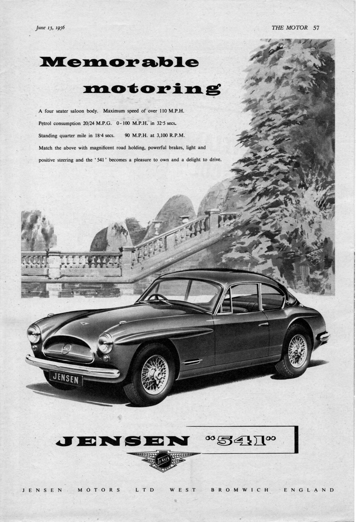 1956 Jensen 541 advertisement