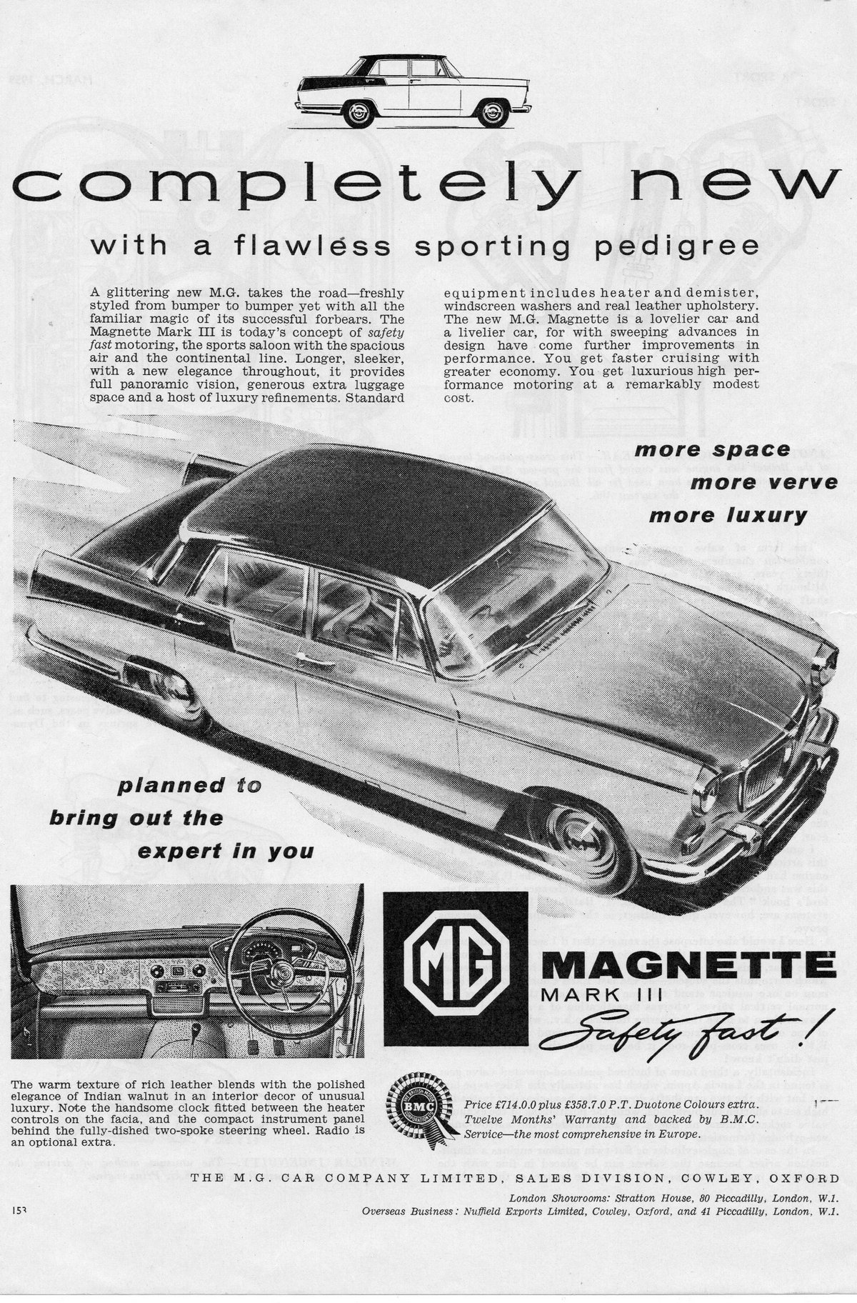 MG Magnette Mk III advertisement